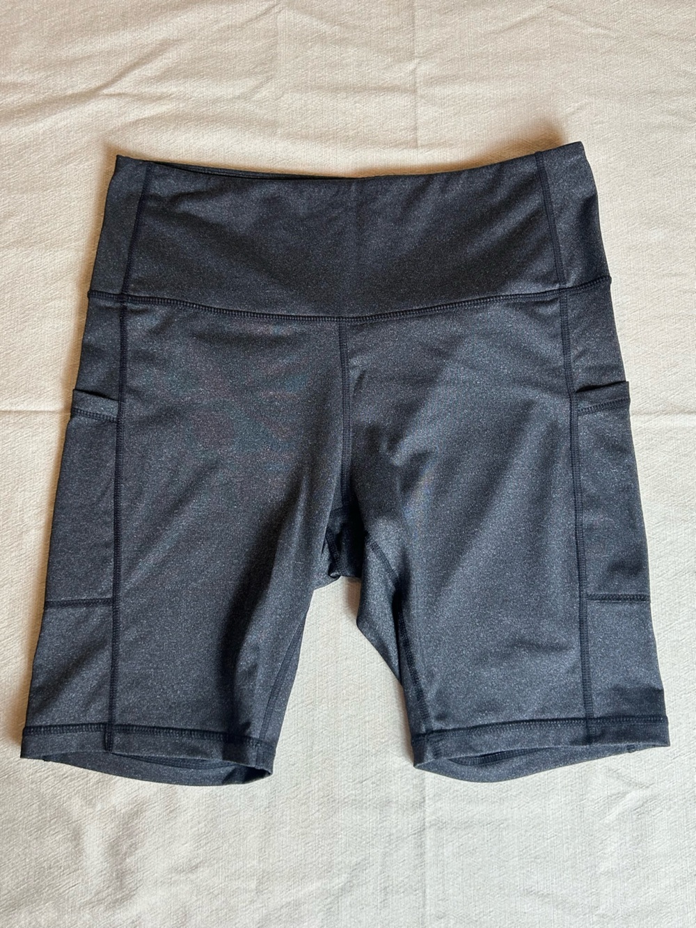 High-Waist Black Women’s Active Bike Shorts